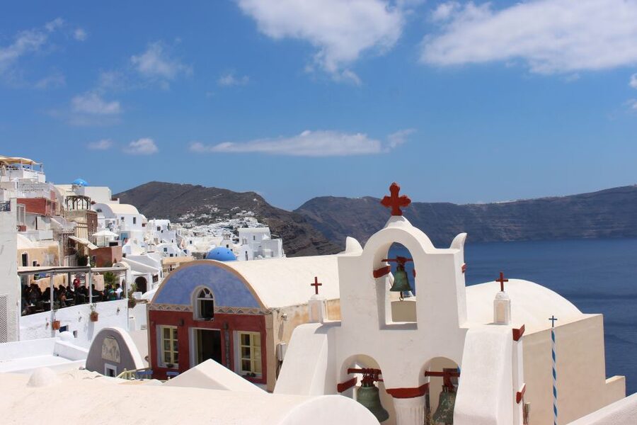 1-Day Boat Trip: Santorini Volcano, Thirassia & Oia Sunset - Swimming near the Palea Kameni hot springs
