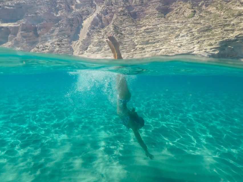 Adamas: Milos & Polyaigos Full-Day Sailboat Tour with Lunch - Gerakas, one of the best swim stops
