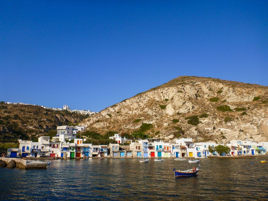 Adamas: Milos & Polyaigos Full-Day Sailboat Tour with Lunch - Leaving Adamas and passing Arkoudes