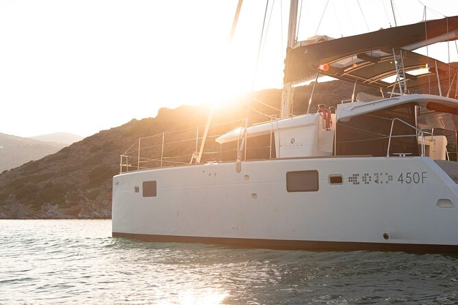 Ag.Nikolaos: Catamaran Trip with Sushi, Drinks, & Water Toys - Barbarossa Cave and the coast toward Spinalonga