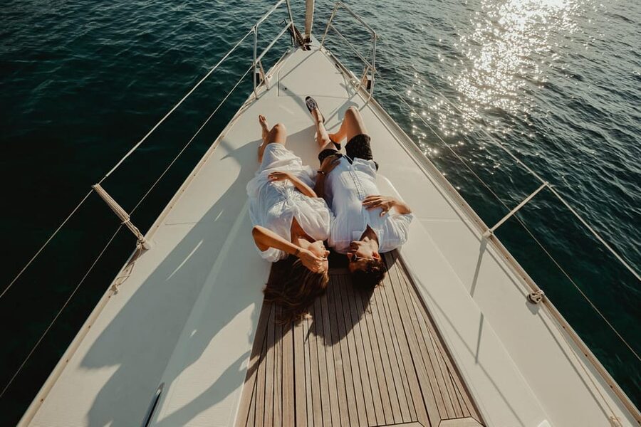 Agios Nikolaos: Golden Hour Sailboat Tour with Wine & Snacks - A long afternoon at Kolokitha Bay