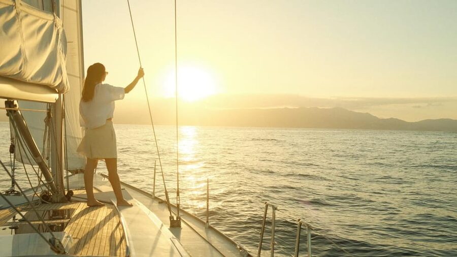 Agios Nikolaos: Golden Hour Sailboat Tour with Wine & Snacks - The return along Mirabello Bay