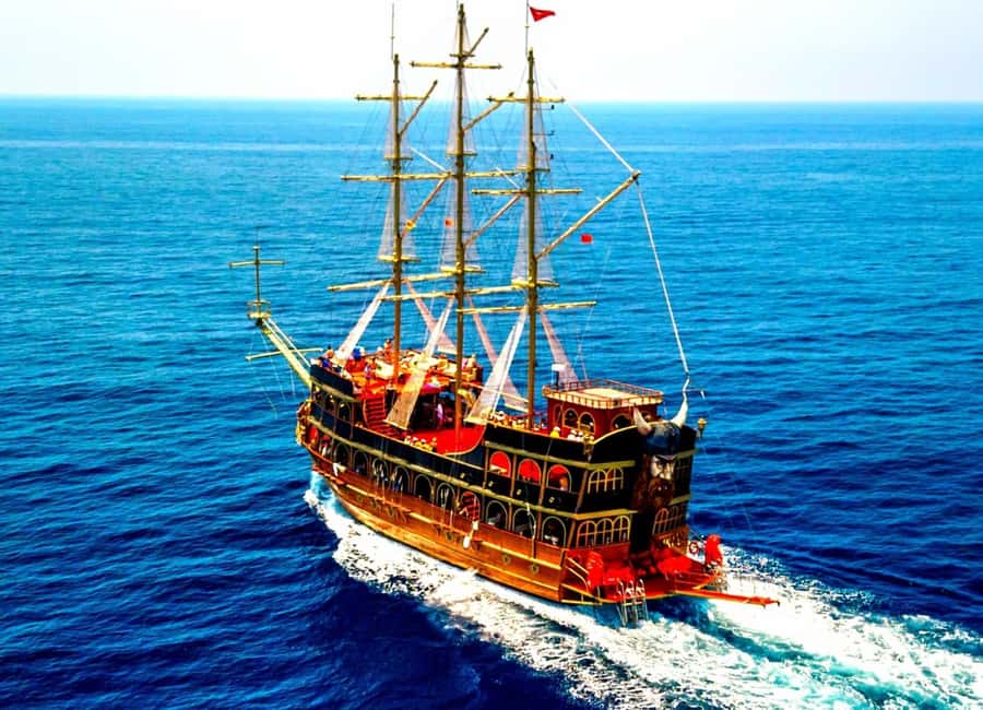Alanya: Pirate Boat Tour with Food and Drinks - Foam, music, and the pirate-boat party