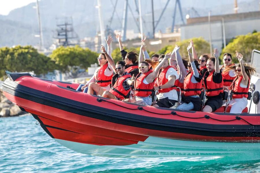 Alcudia: Sightseeing, Sea Caves & Snorkel Speedboat Tour - Aucanada and the northern coast from the water