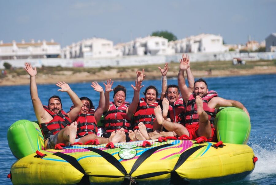 Alicante: Boat Powered Crazy Sofa Ride - Meeting at Puerto Marina de Alicante