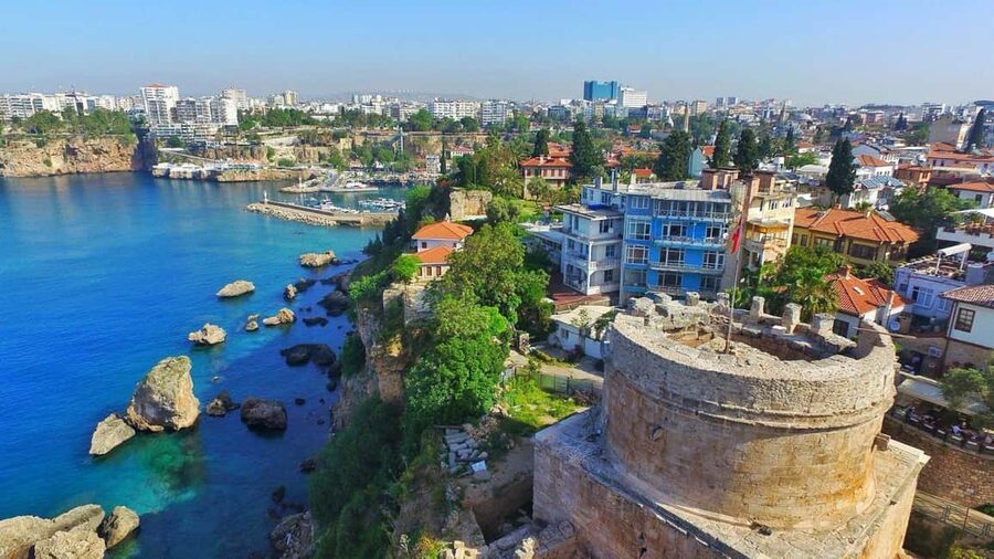 Antalya: Kaleici, Duden Waterfalls And Boat Tour With Lunch - The Lower Düden’s 40-meter drop into the Mediterranean