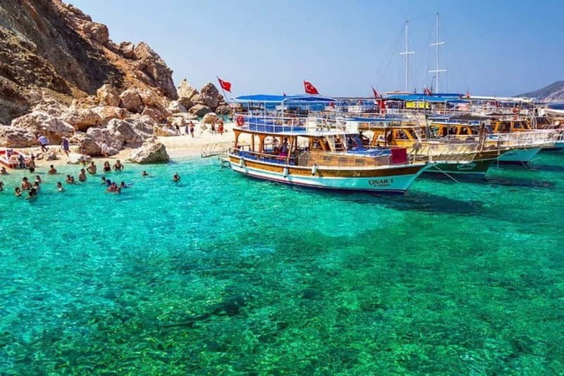 Antalya/Kemer: Adrasan Suluada Island Boat Tours with Lunch - Boarding at Adrasan and setting out by boat