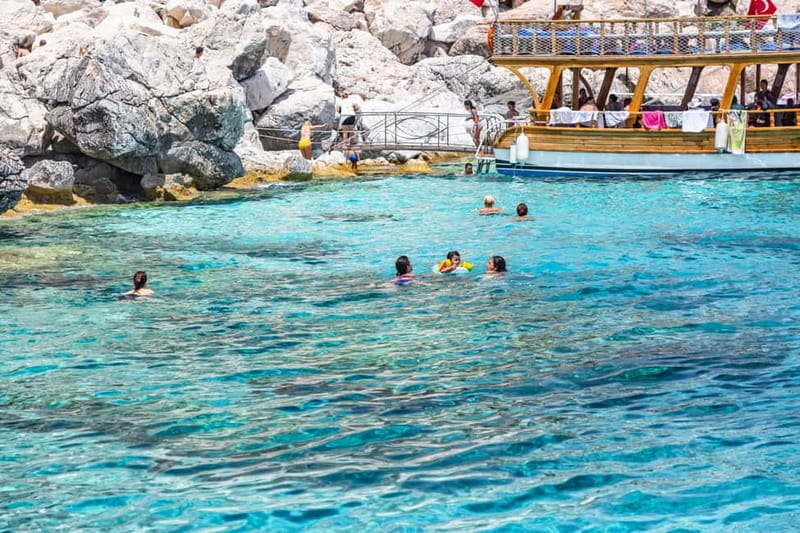 Antalya/Kemer: Suluada & Adrasan Boat Trip with Lunch - Leaving Adrasan Bay by yacht