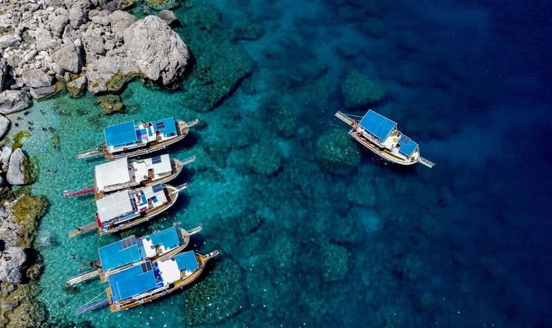 Antalya: Suluada Island Boat Trip with Lunch & Hotel Pickup - The second swimming stop at a quiet bay