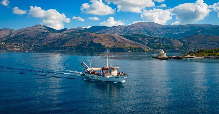 Argostoli: Full-Day Traditional Boat Cruise with Lunch - Food, Wine, and the Social Side of the Boat