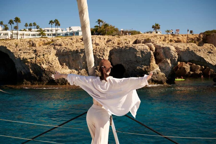 Ayia Napa: Luxury Catamaran Cruise with Lunch & Drinks - Timing, pickup, and group size