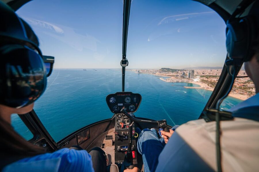 Barcelona: Boat Trip and Panoramic Helicopter Flight - Barcelona from above, then from the water
