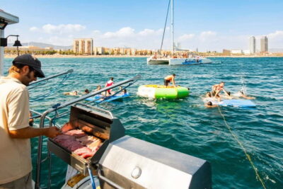 Barcelona: Catamaran Party Cruise with BBQ Meal