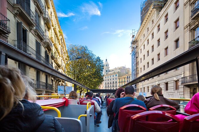 Barcelona City Tour Hop-On Hop-Off with Optional Boat - The audio guide and the upper deck