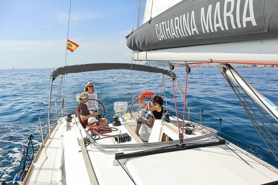 Barcelona: Coastline Boat Trip with Snacks and Cava - The Swimming Stop in the Mediterranean