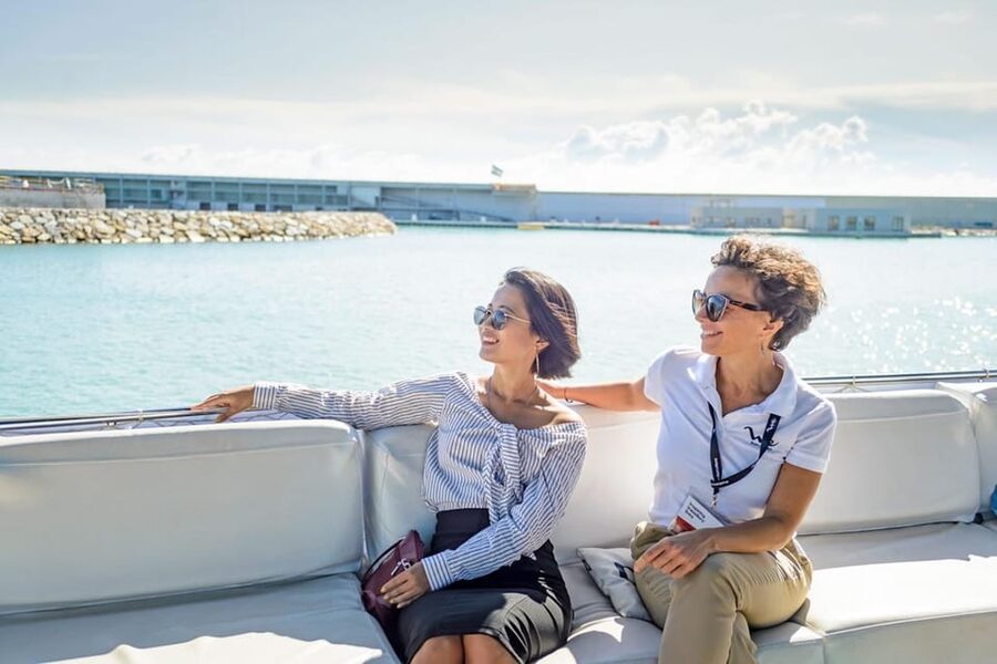 Barcelona: E-Bike Tour with Montjuic Cable Car & Boat Ride - Montjuïc Castle and the Olympic Ring