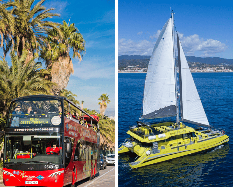 Barcelona: Hop-On Hop-Off Bus with Sailing Cruise - The orange West route, from Camp Nou to Montjuïc