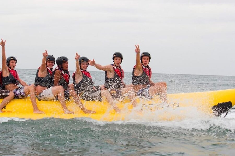Barcelona: Inflatable Banana Boat Ride - What the Port Forum meeting point means for your day