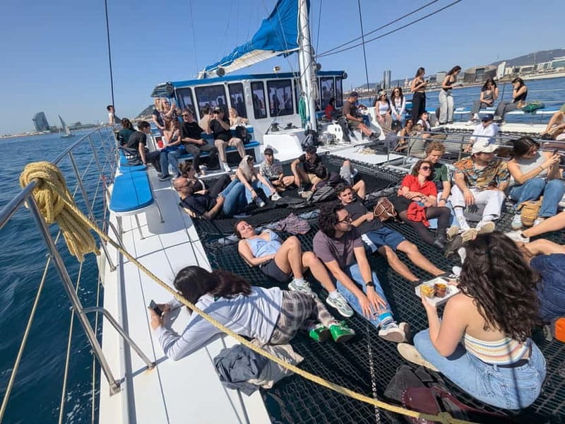 Barcelona: Luxury Catamaran Sunset Cruise - Sailing past Barcelona’s waterfront
