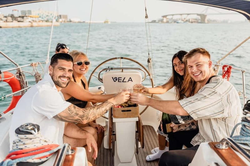 Barcelona: Sailing Tour with Young Local Captain & Drinks - The final pass by San Sebastián Beach