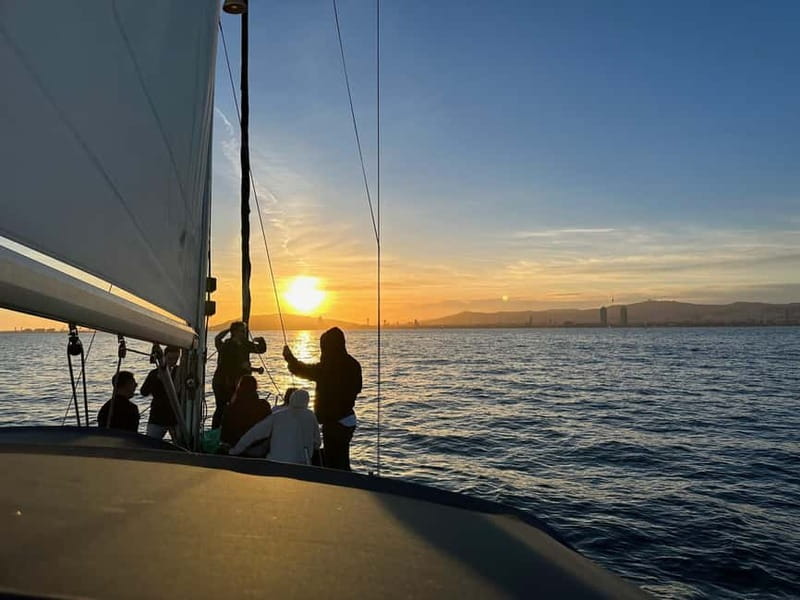 Barcelona: Sunset Boat Trip with Cava Wine and Snacks - The shared sunset sail
