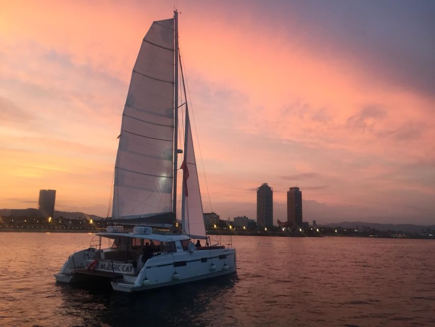 Barcelona: Sunset Sailing Tour with Open Bar & Snacks - Leaving Port Olímpic with Barcelona at your back