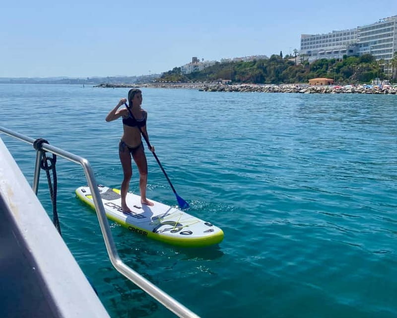 Benalmádena Boat Tour with Snorkeling, Water Slide and Lunch - A Small Boat With a Lot Packed In