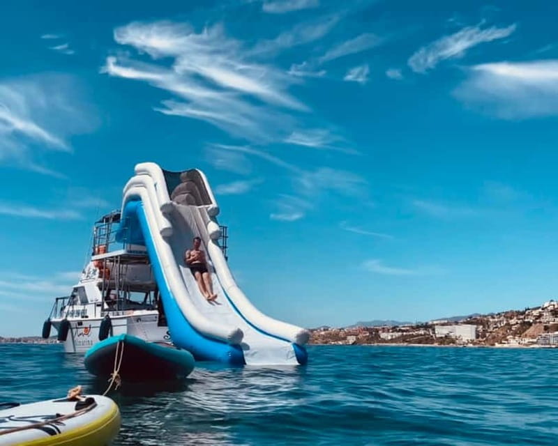 Benalmádena Boat Tour with Snorkeling, Water Slide and Lunch - The Shipwreck Stop and 35 Minutes of Snorkeling