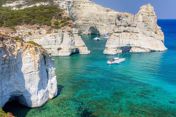 Best of Milos and Poliegos Catamaran snorkelling Cruise with BBQ - Kleftiko: the day’s main stop