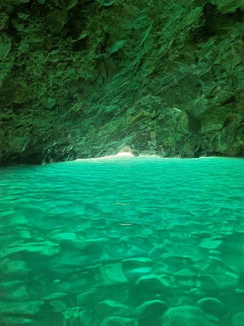 Blue Gem Cave Speedboat Tour Vlore - Haxhi Ali Cave and the first blue-water stop
