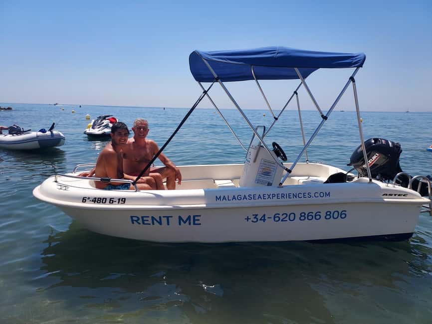 Boat rental without a license in Malaga city for 1-6 people. - What the staff and equipment are like