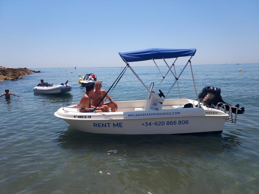 Boat rental without a license in Malaga city for 1-6 people. - The value of driving instead of joining a cruise