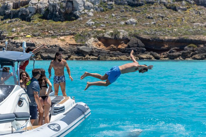 Boat Tour Egadi Day discover Favignana and Levanzo from Trapani - Bue Marino and the old quarry walls