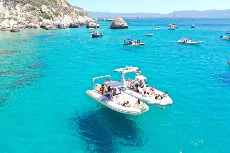 Cagliari: Boat Tour, 4 Stops, Swim, Snorkeling, & 1 Spritz - Cala Fighera, cliffs and a quieter cove