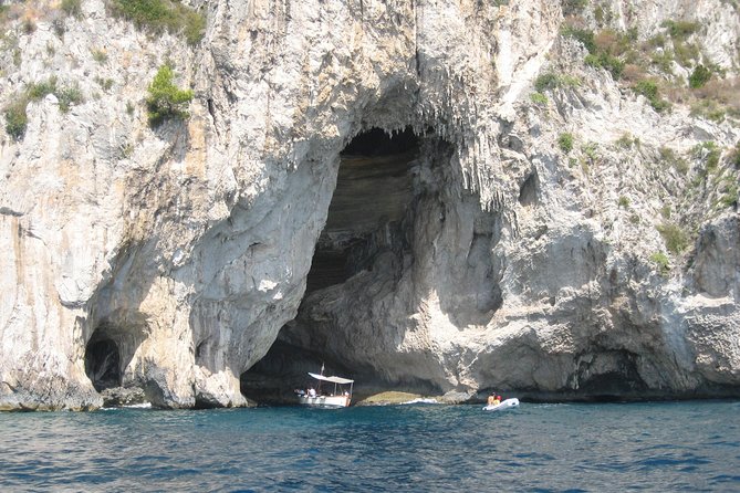 Capri Private Boat Tour from Positano, Praiano or Amalfi - Swimming near Punta Campanella