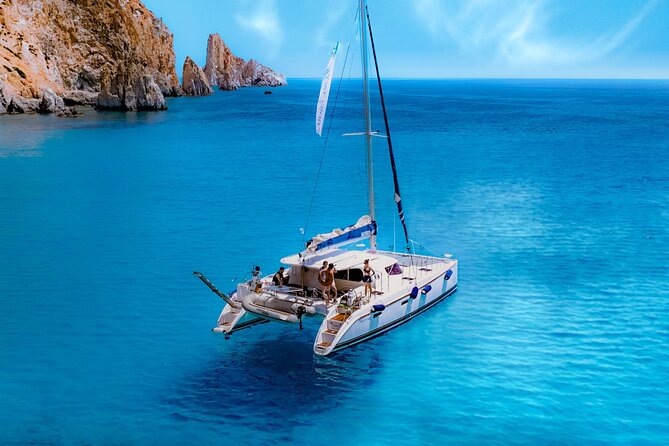 Catamaran Full-Day of Milos and Poliegos With Lunch & BBQ - Gerakas adds an hour for swimming