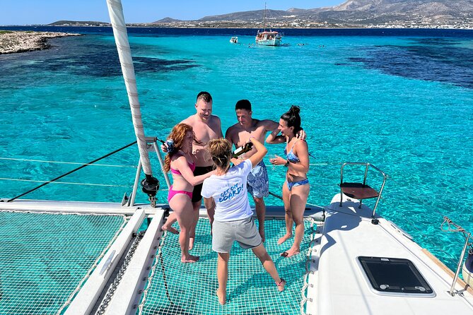Catamaran Semi Cruise Paros Antiparos includes Food and Drinks - Antiparos and the turquoise lagoon