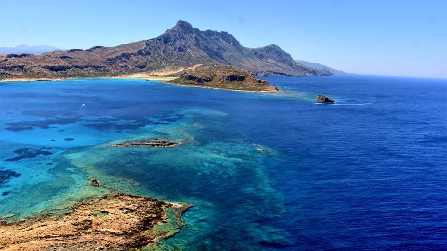 Chania/Almyrida: Balos Gramvousa Day Trip with Boat Ticket - Balos Lagoon, clear water and limited shade