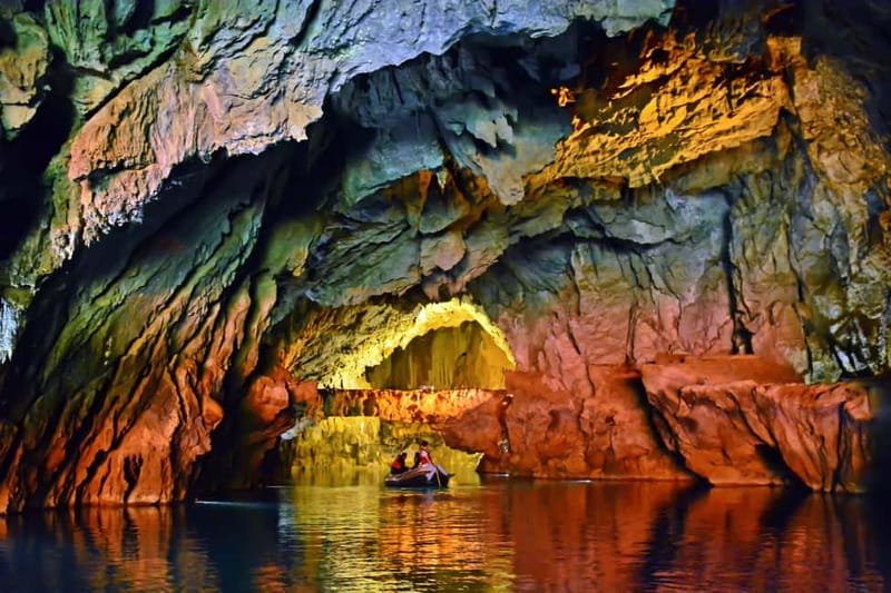 City of Side: Altinbesik Cave & Ormana Tour w/ Boat & Lunch - Inside Altinbesik Cave by boat