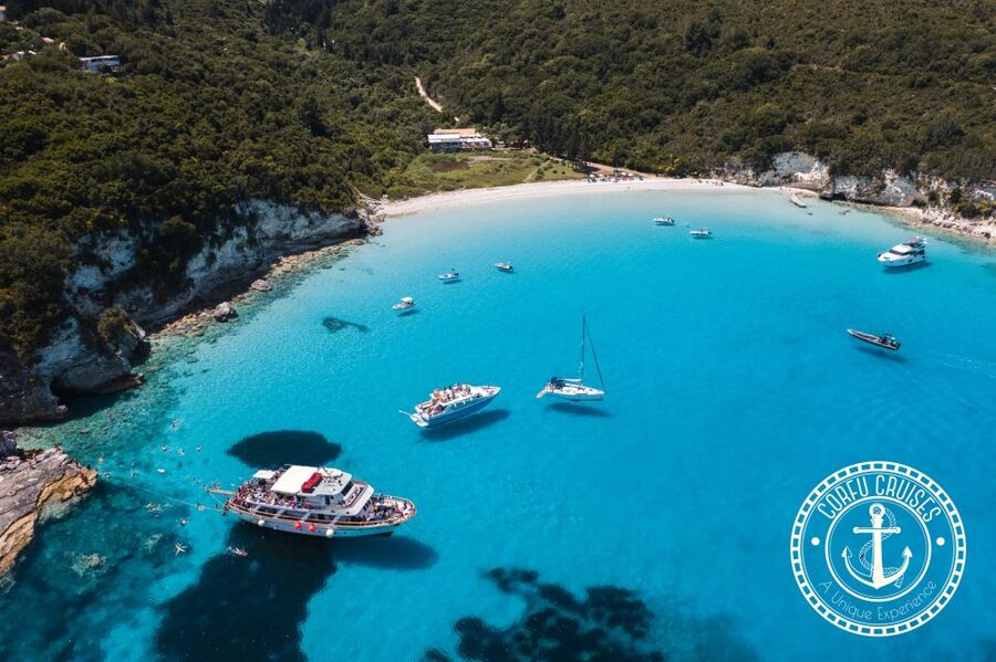 Corfu/Benitses/Lefkimmi: Paxos, Antipaxos, & Caves Cruise - Swimming near Voutoumi Beach