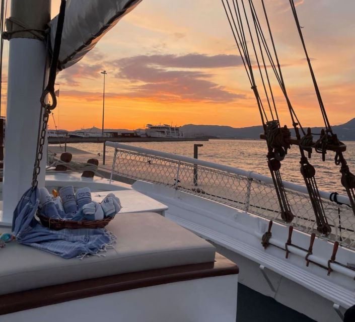Corfu: Sunset Cruise on Classic Boat with Cocktails & Snacks - Reaching Pontikonissi at sunset