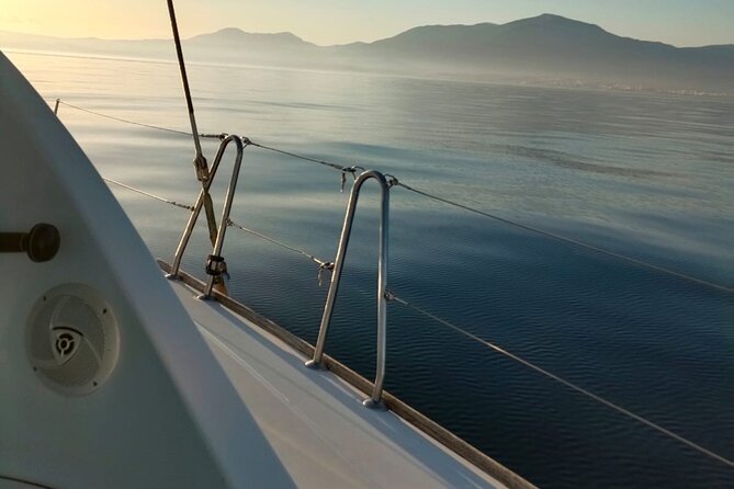 Dolphin trips on a catamaran - Leaving Estepona Marina for the open sea