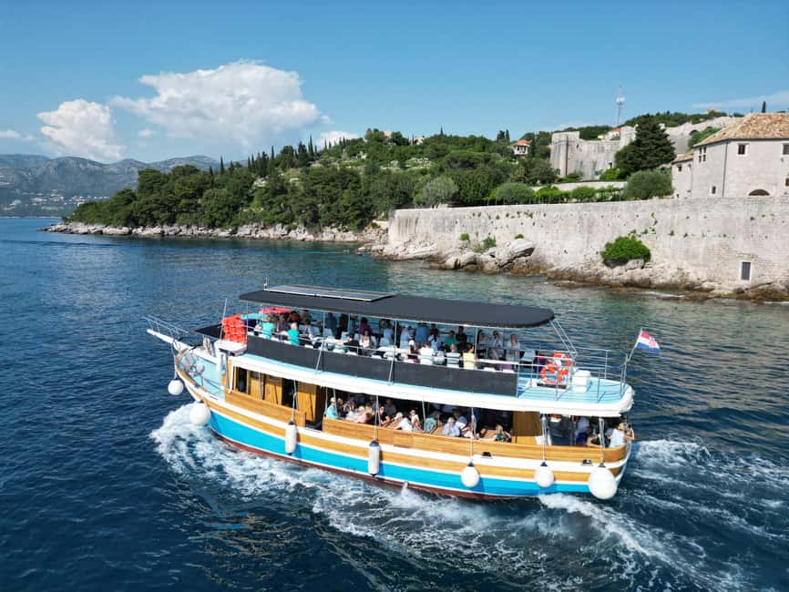 Dubrovnik: Elaphite Islands Cruise with Drinks/Lunch Options - Koločep: swimming, walking, and the optional Blue Cave