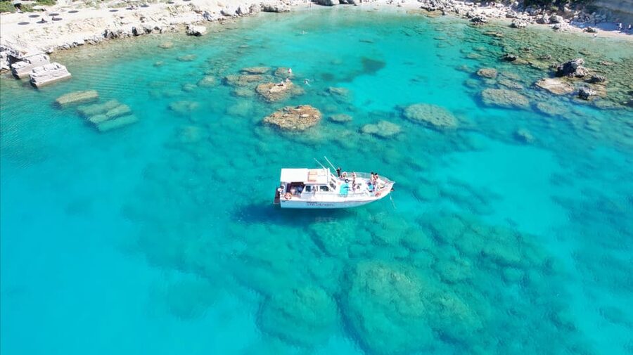 Faliraki: Boat Trip to Afantou Caves, Antony Quinn, Ladiko - Anthony Quinn Bay: the best stop for fish