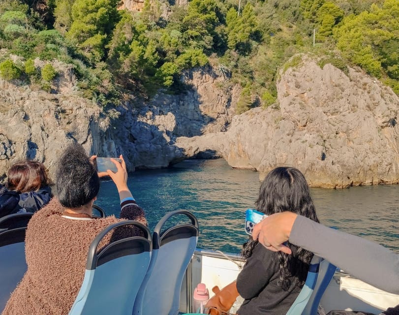 From Amalfi: Coast & Furore Fjord Boat Tour with Swim Break - The swim stop in clear water