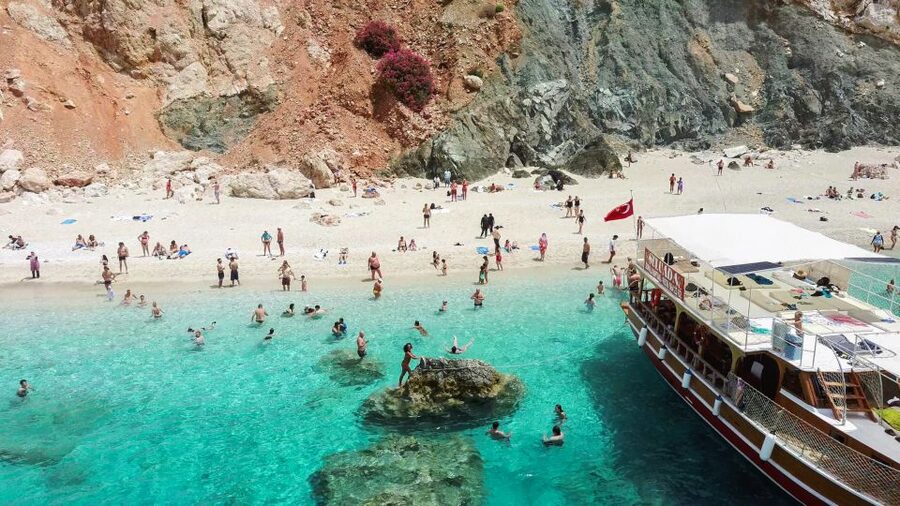 From Antalya or Kemer: Suluada Island Boat Trip with Lunch - Boarding the traditional boat at Adrasan