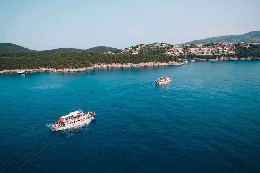 From Benitses/Lefkimmi: Blue Lagoon & Papanikolis Cruise - Blue Lagoon gives you the longest swim