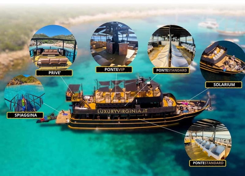 From Cannigione: La Maddalena Archipelago Boat Trip - Standard, VIP, and Prive seating