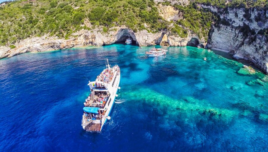 From Corfu: Day Cruise to Paxos, Antipaxos, and Blue Caves - Swimming at Antipaxos