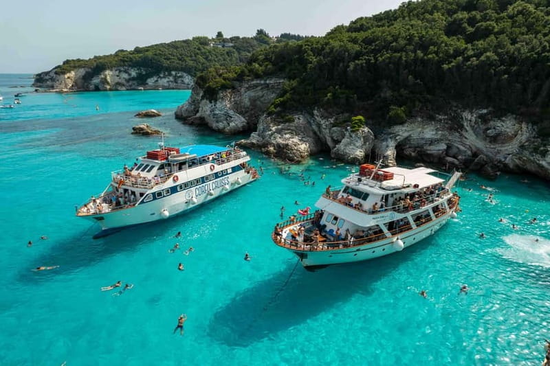 From Corfu: Day Cruise to Paxos, Antipaxos, & the Blue Caves - Food, drinks, and what the $58 covers